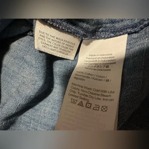 J. Crew Blue Indigo V Neck Blouse - Picture 6 of 7